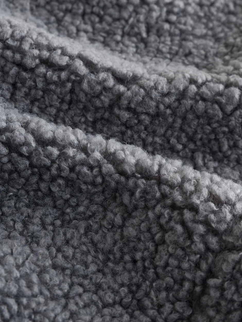 Next Borg Fleece Shacket (3mths-7yrs) Charcoal/Blue/Tan Colorblock Online