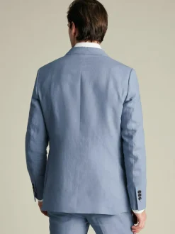 Charles Tyrwhitt Blue Slim Fit Slim Fit 100% Linen Jacket Online