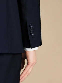 Charles Tyrwhitt Blue Slim Fit Italian Luxury Jacket Sale