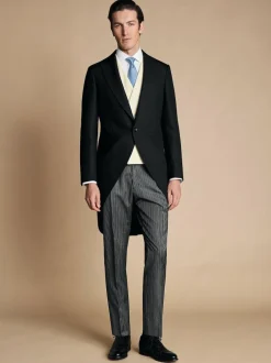 Charles Tyrwhitt Adjustable Fit Morning V2 Suit: Waistcoat Cream Clearance