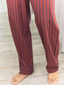 Chelsea Peers Blue Blurred Stripe Long Pyjama Bottoms Hot