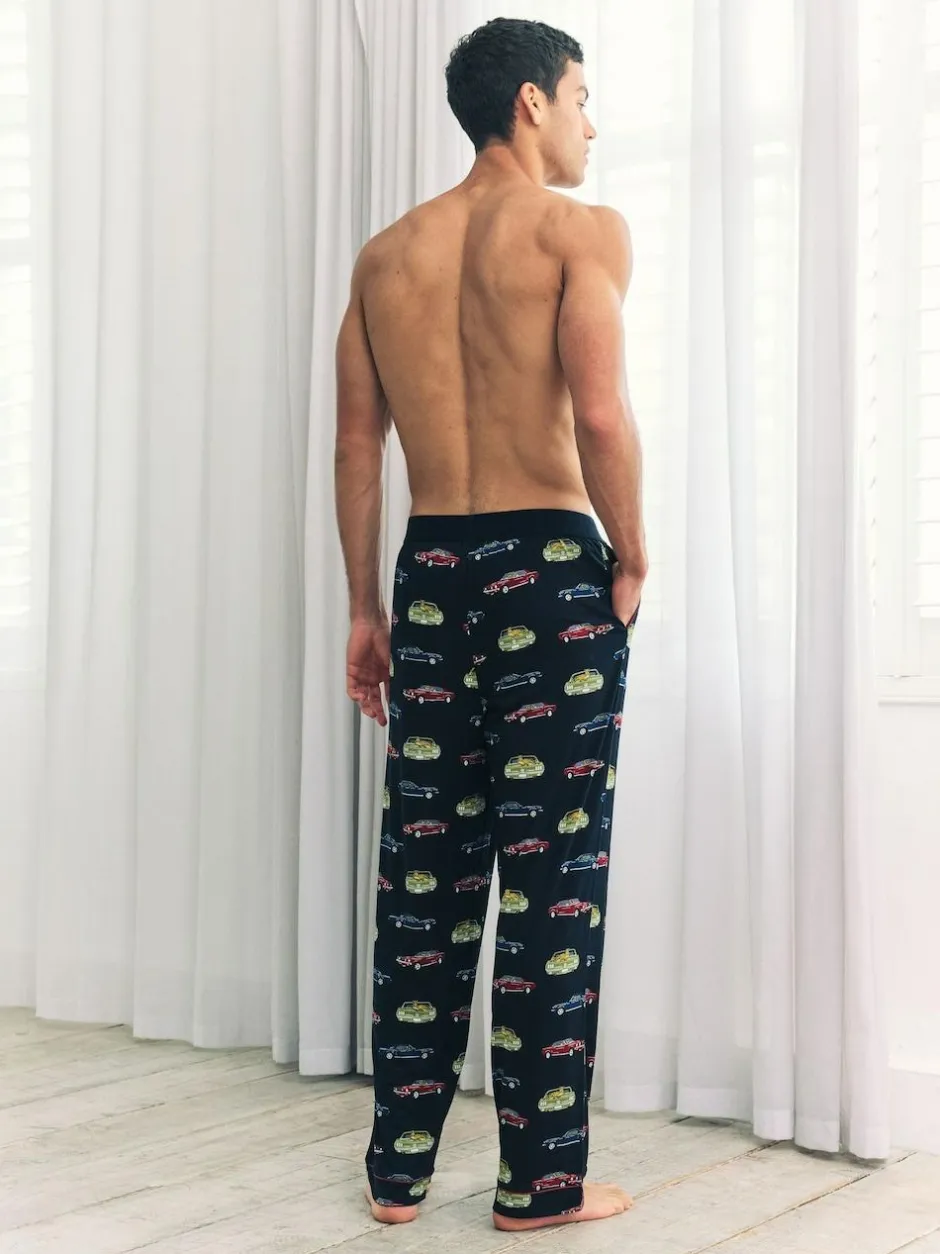 Chelsea Peers Blue Driving Leopards Print Long Pyjama Bottoms New