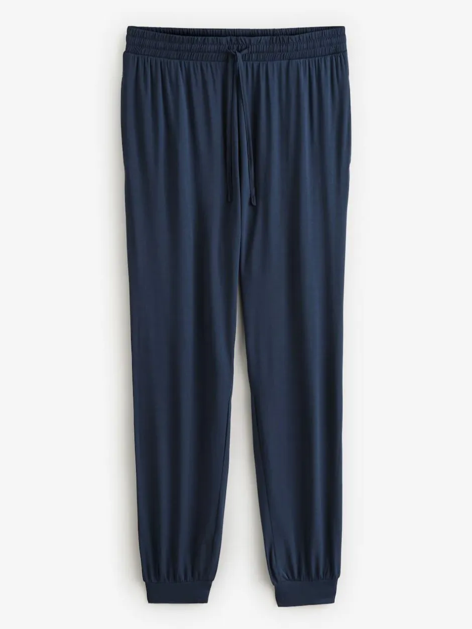Chelsea Peers Blue TENCEL™ Modal Long Crew Neck Pyjama Set New