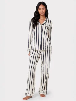 Chelsea Peers White/Blue Long Pyjamas Sets Best