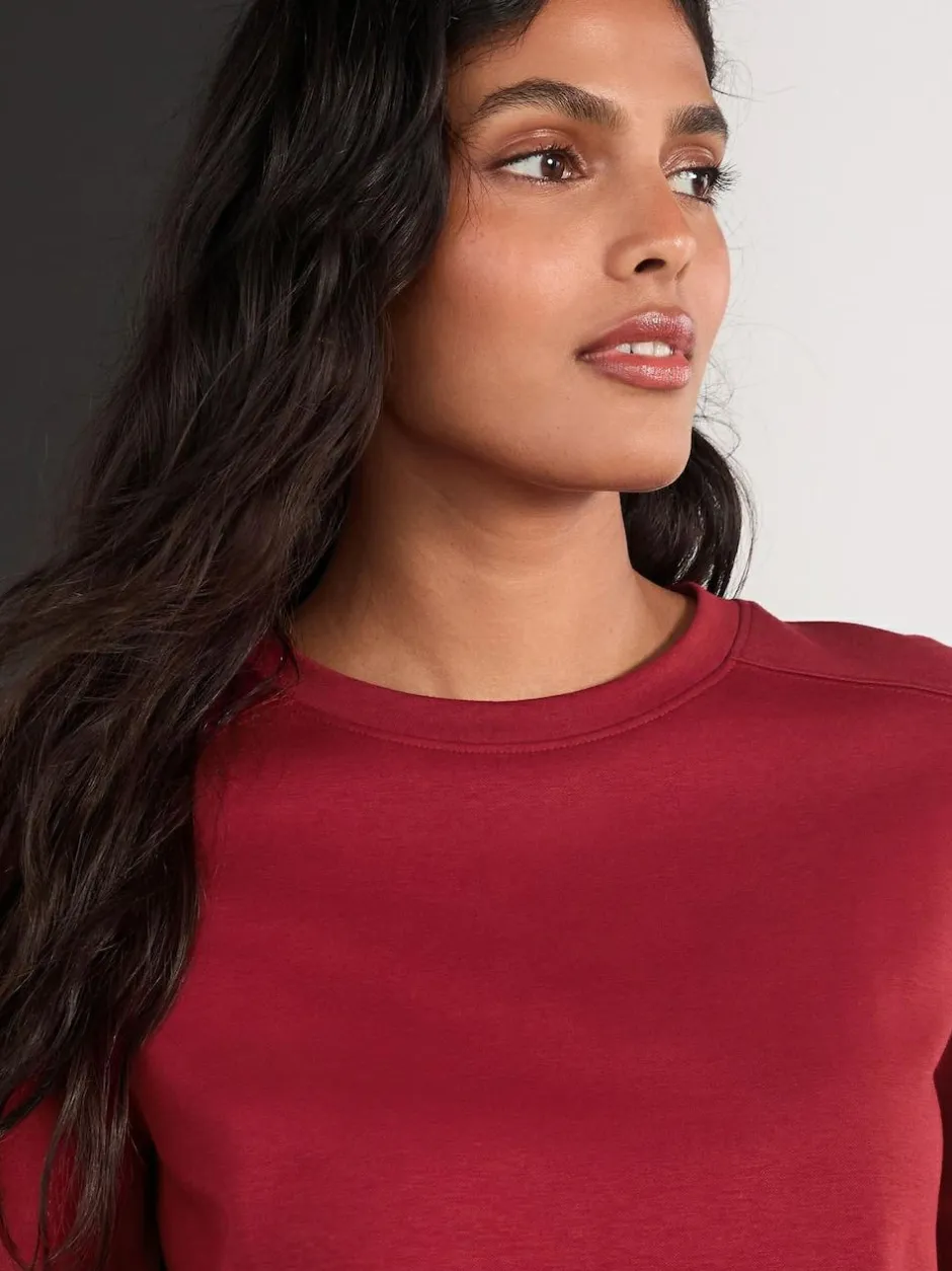 Next Cherry Red Long Sleeve Heavyweight Crew Neck T-Shirt