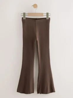 Next Chocolate Brown 1 Pack Rib Flare Leggings (3-16yrs) Clearance