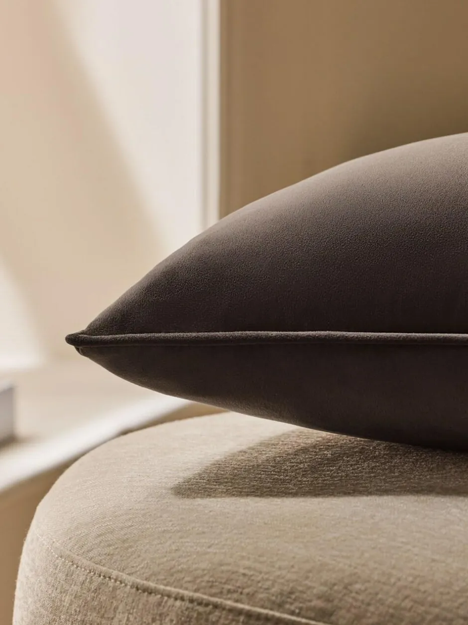 Next Chocolate Brown 40 x 59cm Matte Velvet Cushion New