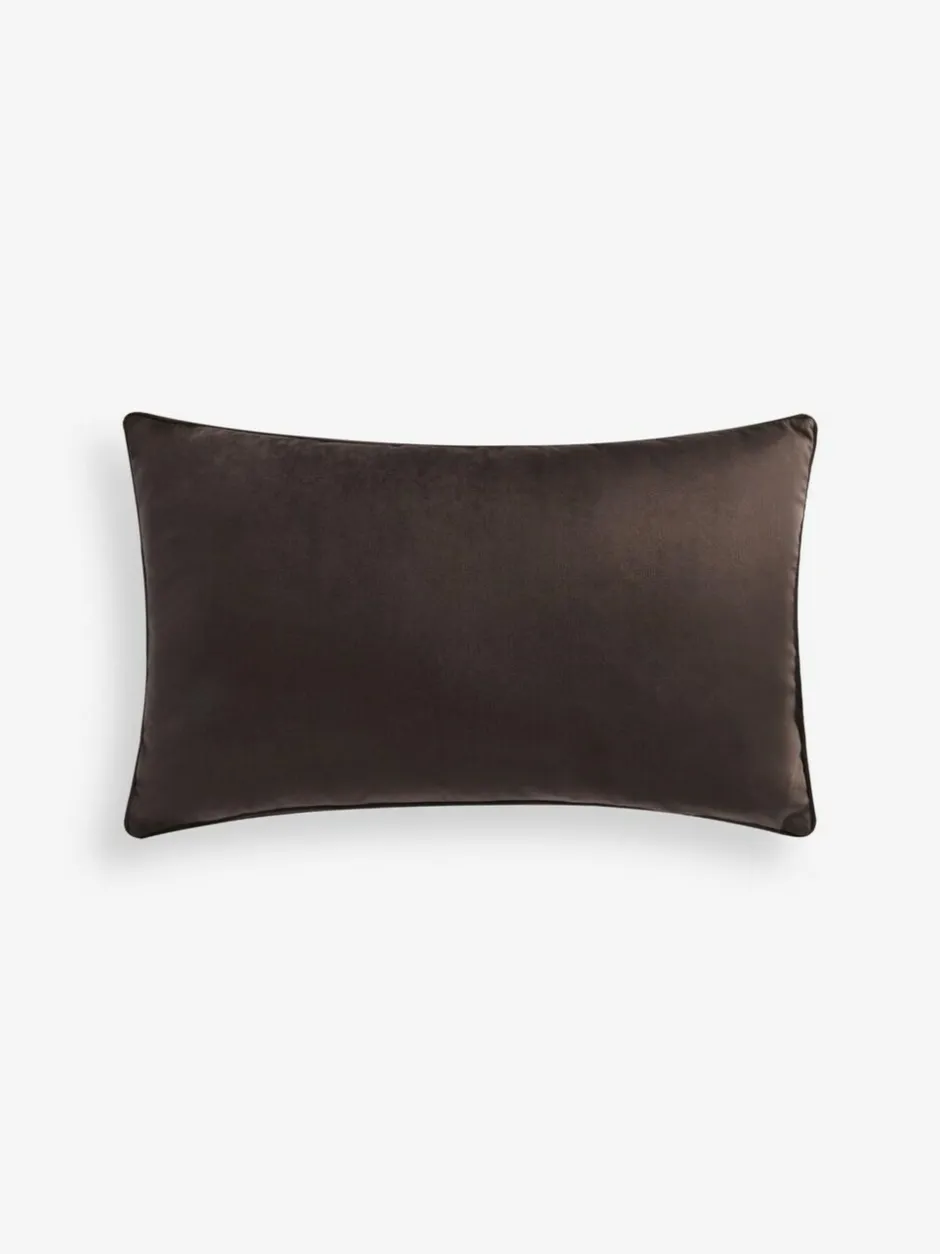 Next Chocolate Brown 40 x 59cm Matte Velvet Cushion New