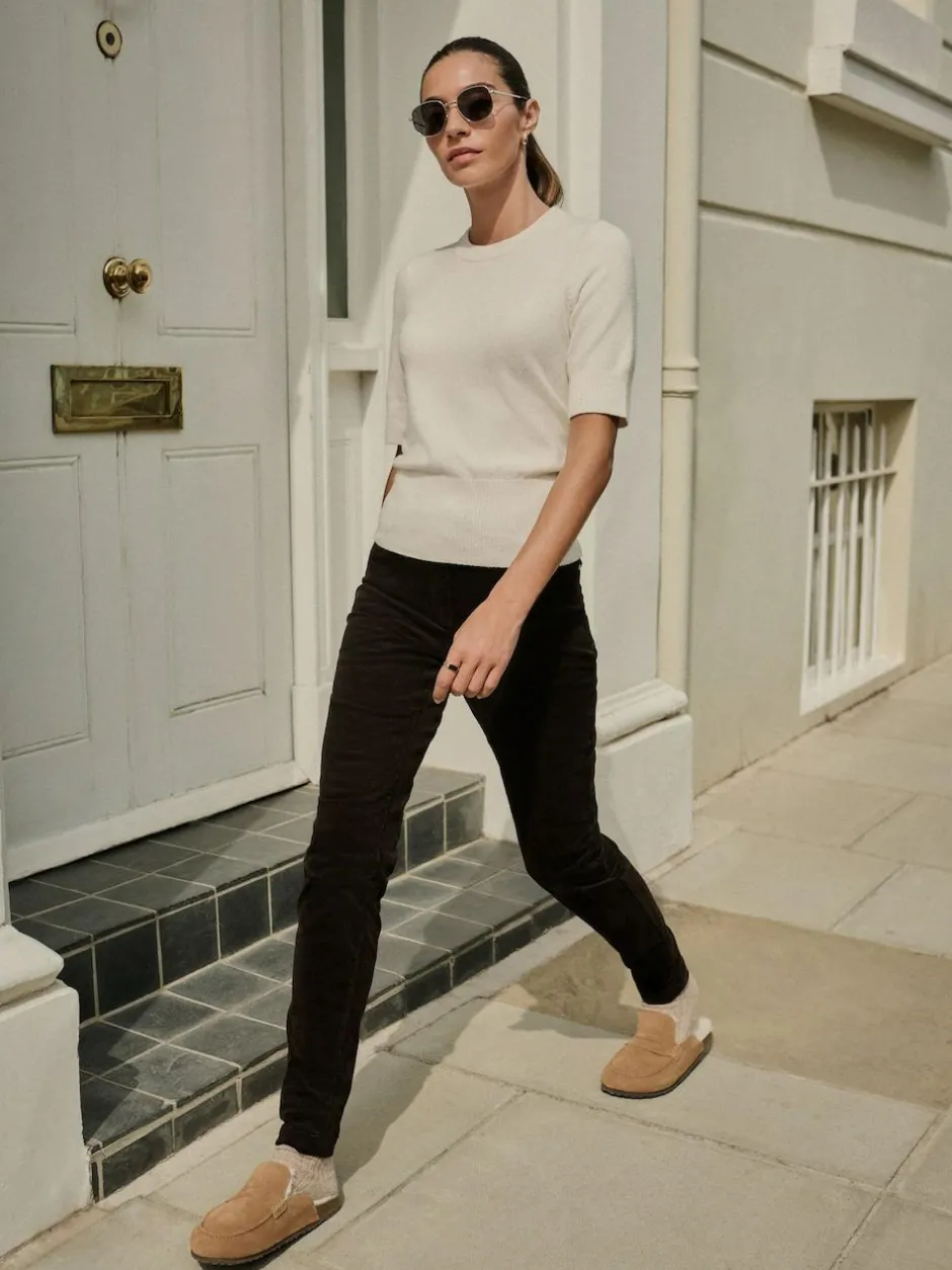 Next Corduroy Skinny Trousers Chocolate Brown Clearance