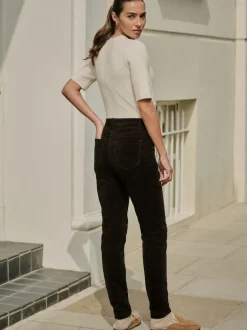 Next Corduroy Skinny Trousers Chocolate Brown Clearance