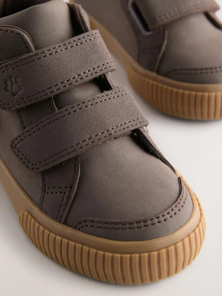 Next Standard Fit (F) Touch Fastening Boots Chocolate Brown Dog Clearance