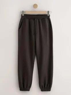 Next Essential Cuffed Jersey Joggers Chocolate Brown Hot