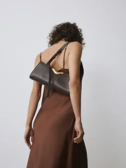 Next Hardware Detail Shoulder Bag Chocolate Brown Online