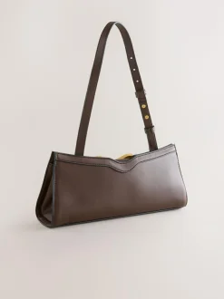 Next Hardware Detail Shoulder Bag Chocolate Brown Online