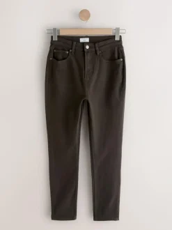 Next Hourglass Mid Rise Skinny Jeans Chocolate Brown Hot