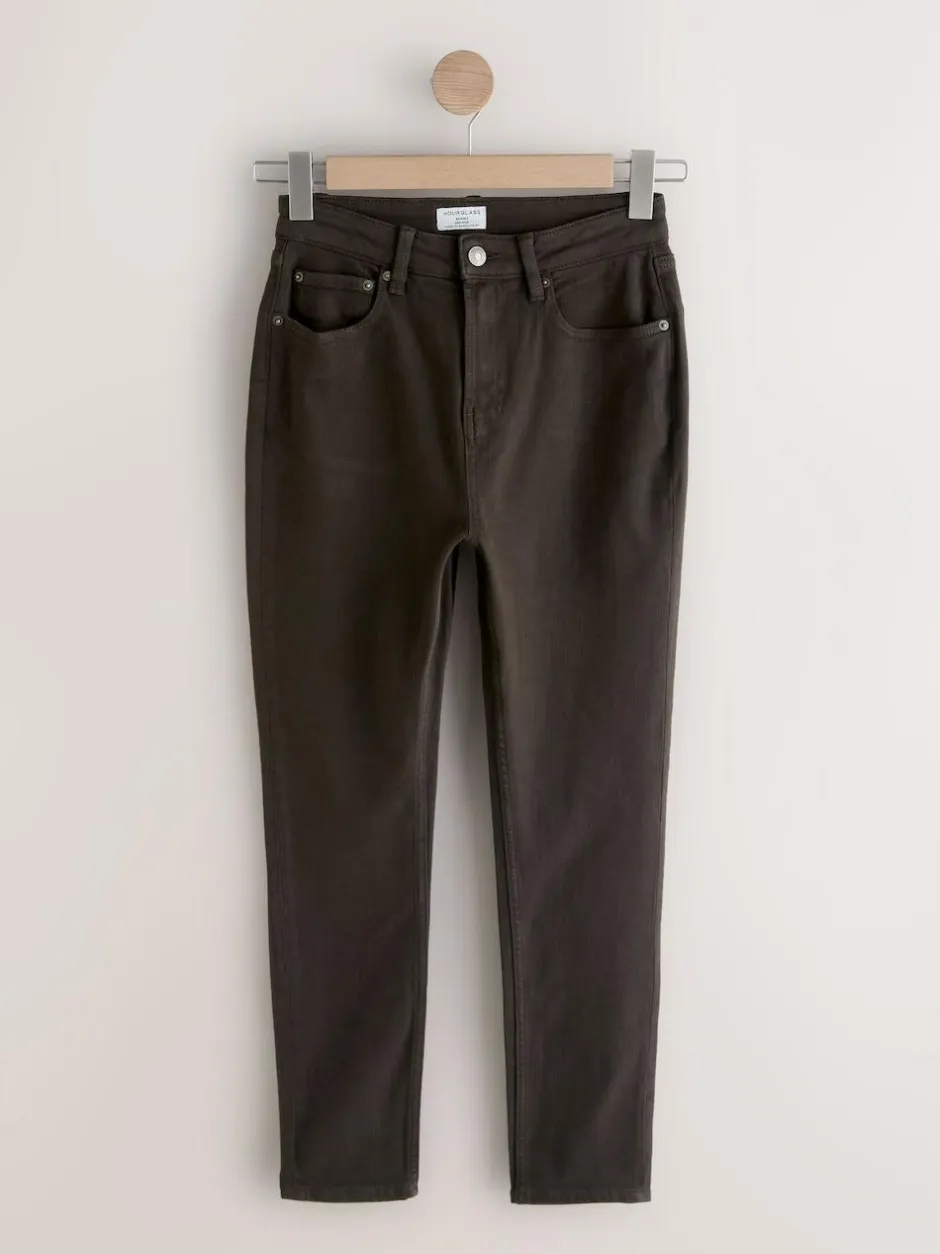Next Hourglass Mid Rise Skinny Jeans Chocolate Brown Hot