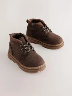 Next Chocolate Brown Lace-Up Boots Hot