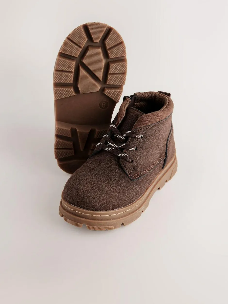 Next Chocolate Brown Lace-Up Boots Hot