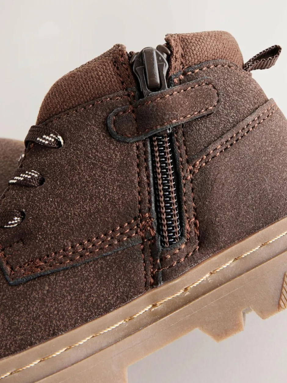 Next Chocolate Brown Lace-Up Boots Hot