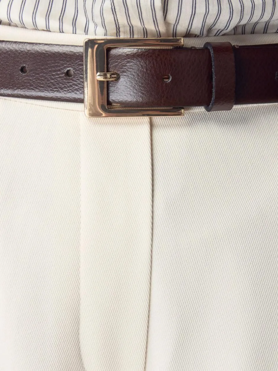 Next N. Premium Made In Italy Leather Belt Chocolate Brown Best