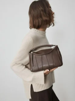 Next Chocolate Brown Panel Cross-Body Bag Sale