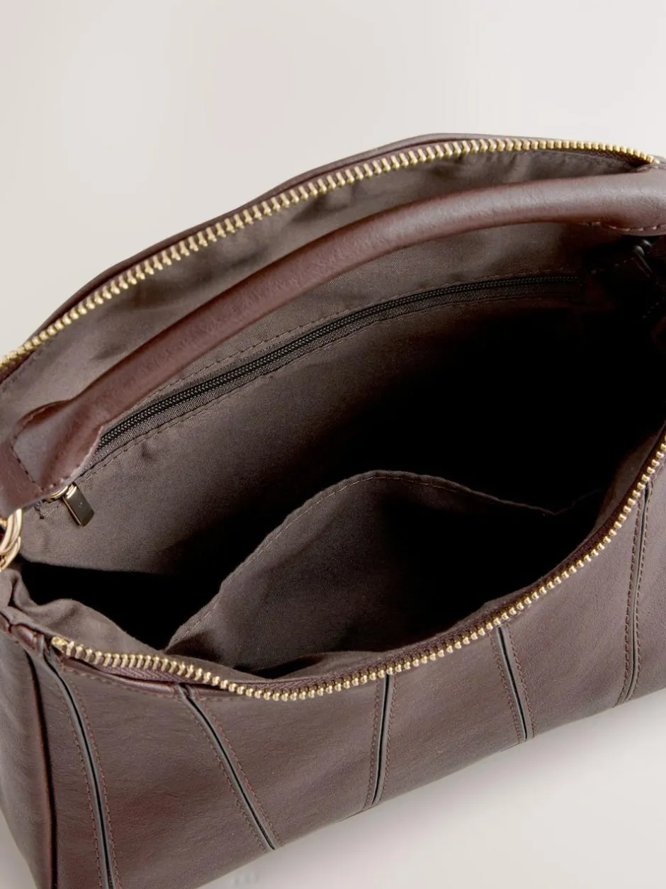 Next Chocolate Brown Panel Cross-Body Bag Sale