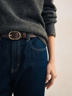 Next Chocolate Brown Regular PU Belt Sale