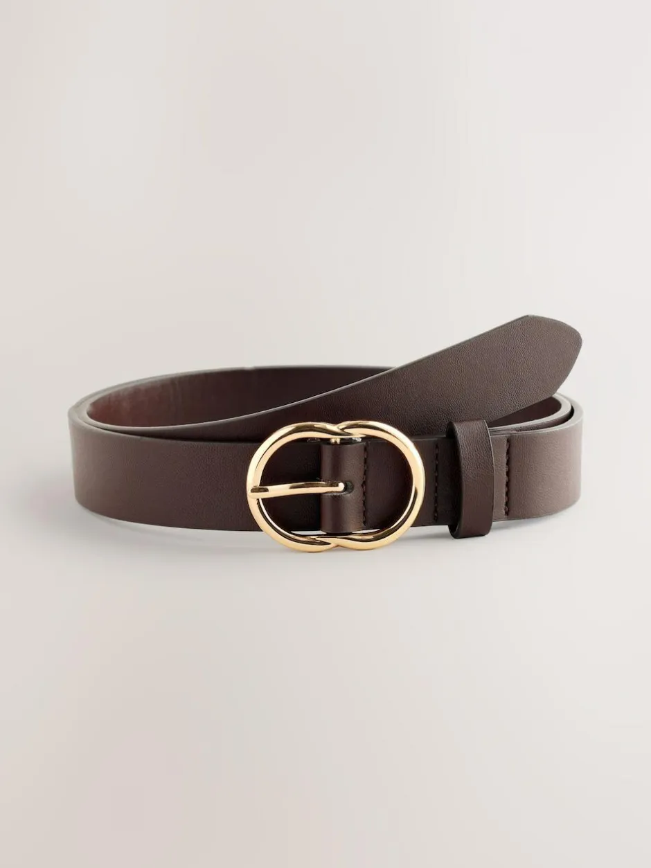 Next Chocolate Brown Regular PU Belt Sale