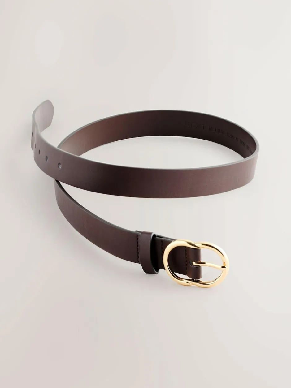 Next Chocolate Brown Regular PU Belt Sale
