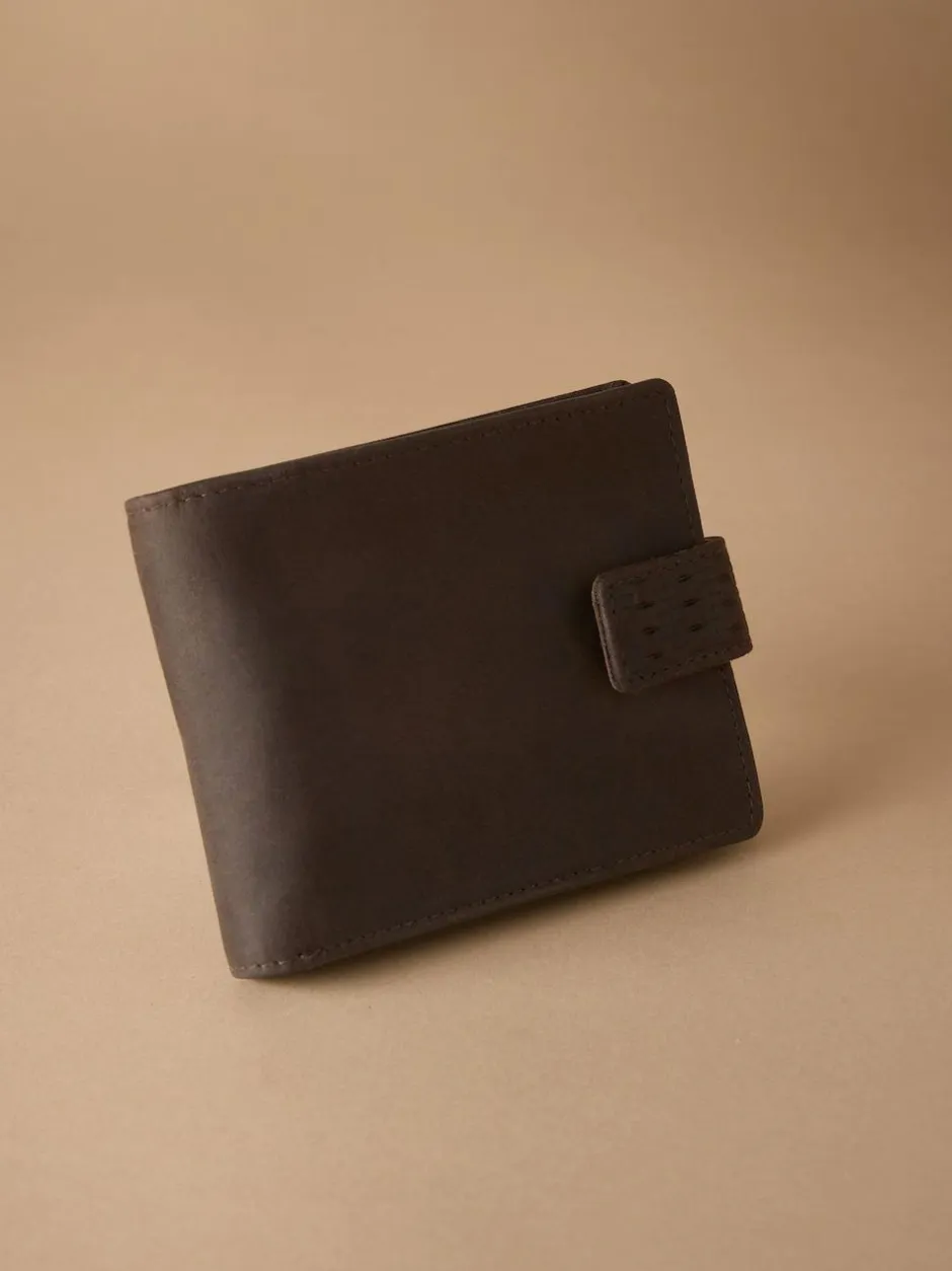 Next Signature Leather Extra Capacity Wallet Chocolate Brown Outlet