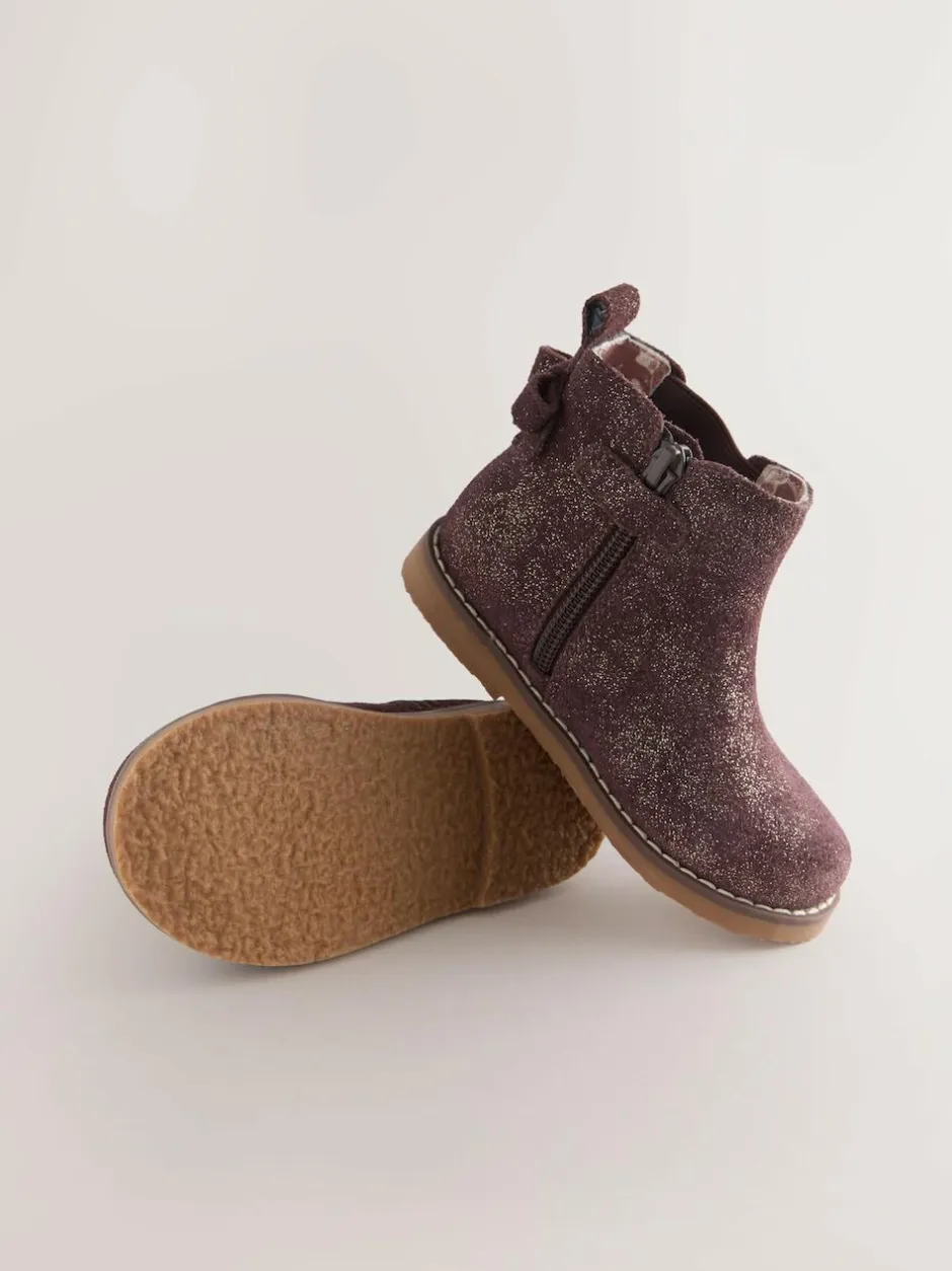 Next Standard Fit (F) Chelsea Ankle Boots Chocolate Brown New
