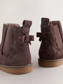 Next Standard Fit (F) Chelsea Ankle Boots Chocolate Brown New