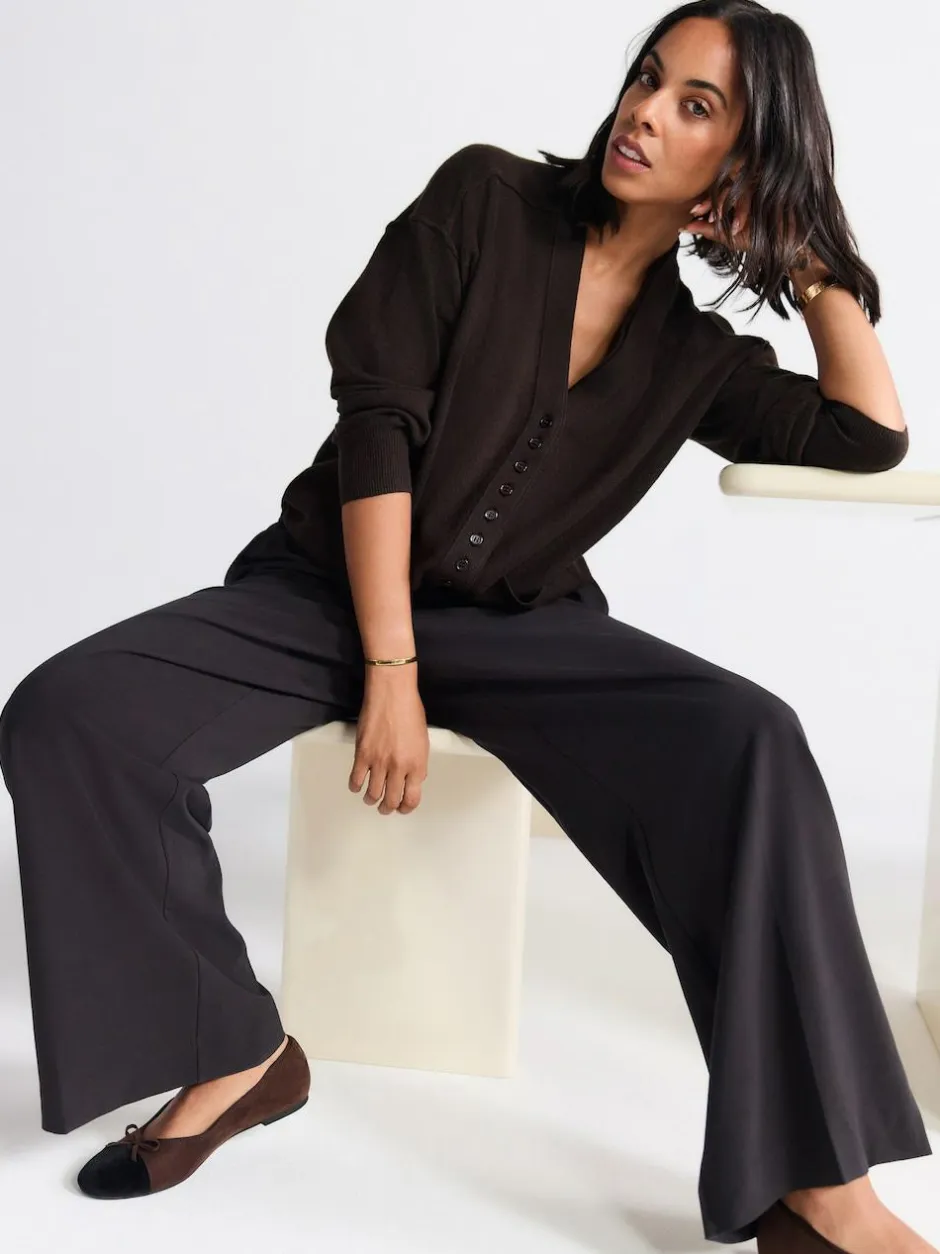 Next Chocolate Brown Supersoft V-Neck Cardigan With Pockets Hot