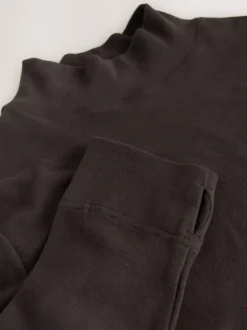 Next Thermal Soft Touch Long Sleeve High Neck Top Chocolate Brown Sale