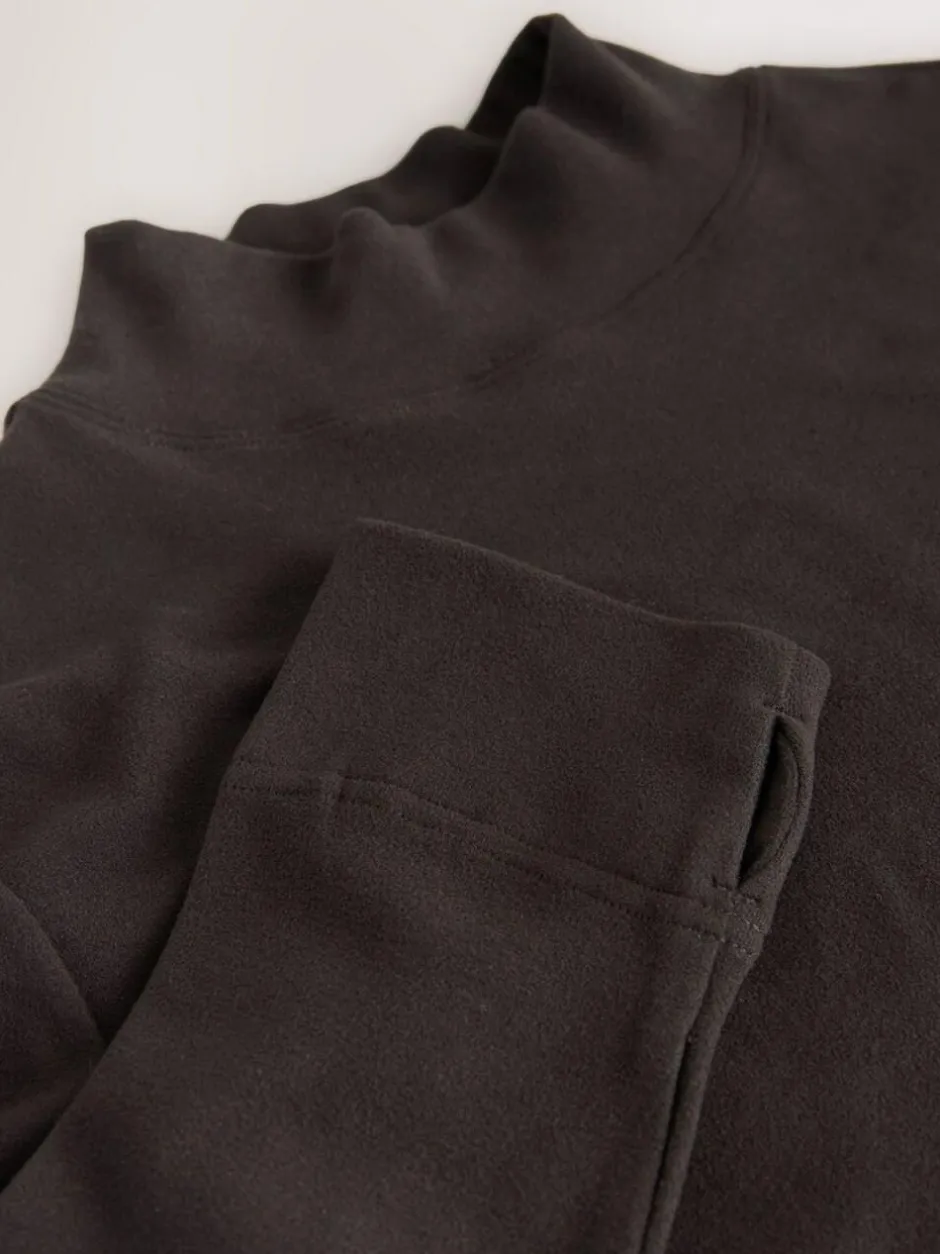 Next Thermal Soft Touch Long Sleeve High Neck Top Chocolate Brown Sale