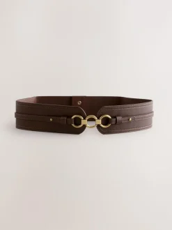 Next Wide Corset Belt Chocolate Brown Outlet