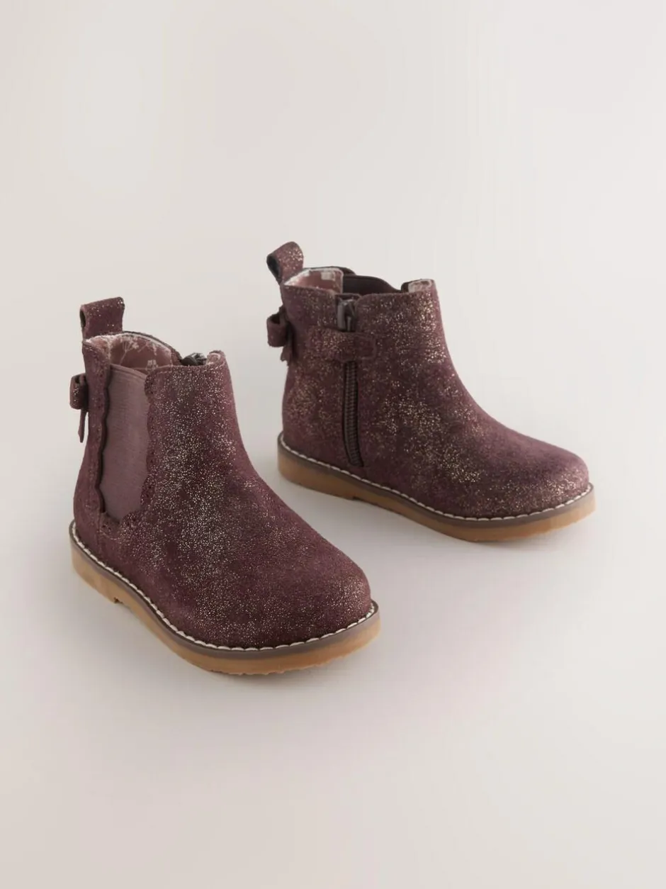 Next Wide Fit (G) Chelsea Ankle Boots Chocolate Brown Hot