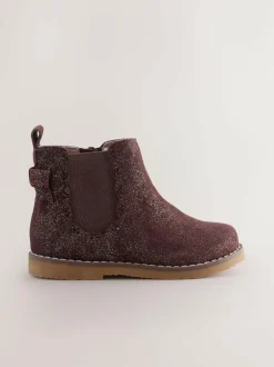 Next Wide Fit (G) Chelsea Ankle Boots Chocolate Brown Hot