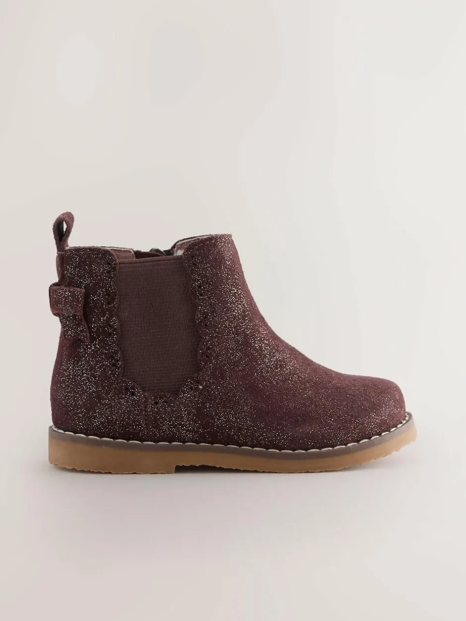 Next Wide Fit (G) Chelsea Ankle Boots Chocolate Brown Hot