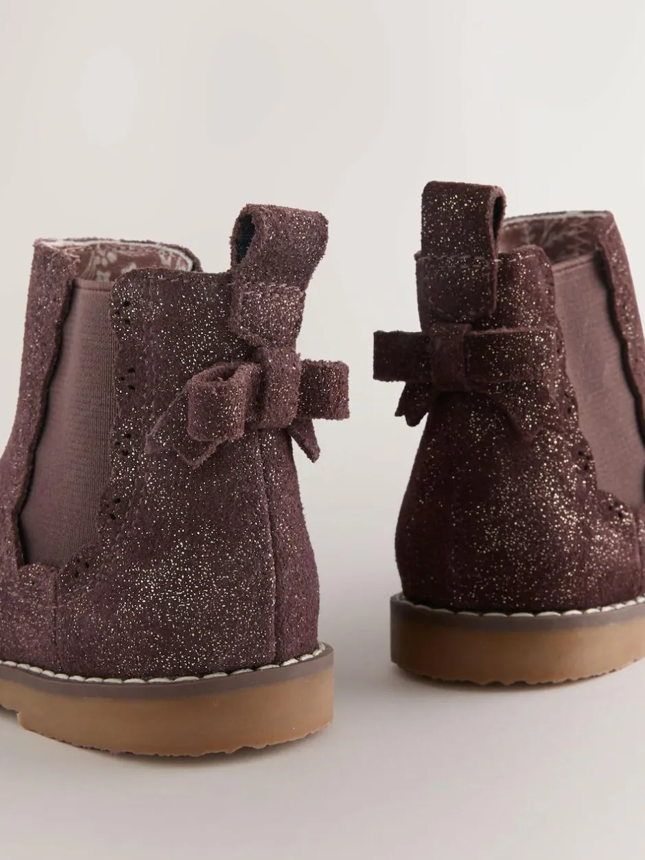 Next Wide Fit (G) Chelsea Ankle Boots Chocolate Brown Hot