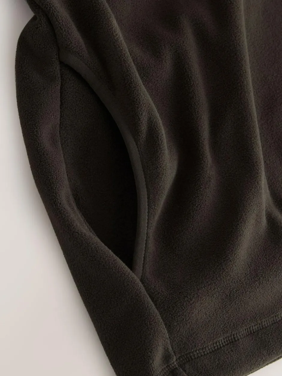 Next Zip Neck Utility Style Polar Fleece Chocolate Brown Discount