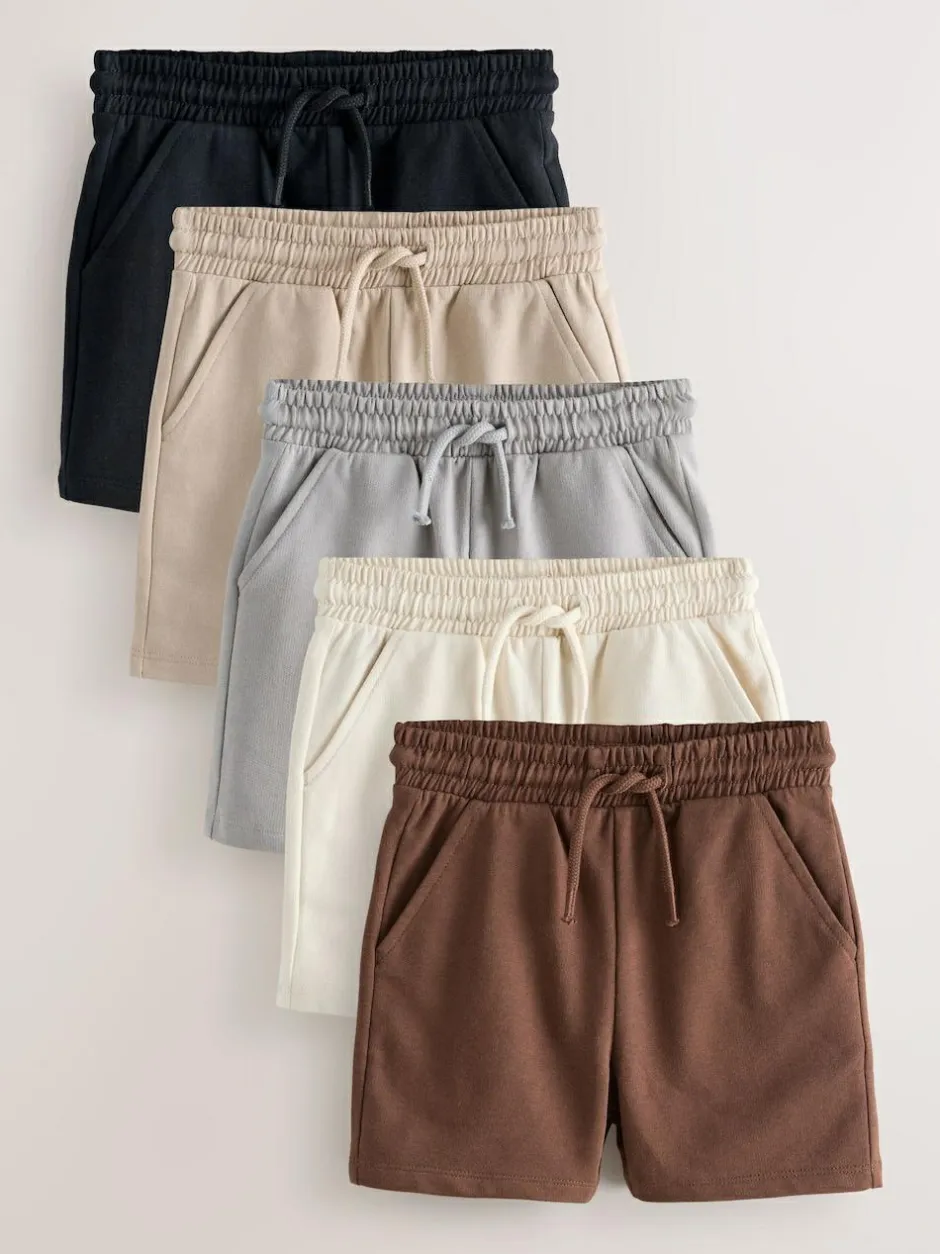 Next Jersey Shorts 3 Pack (3mths-7yrs) Chocolate Brown/Black/Stone/Grey Hot