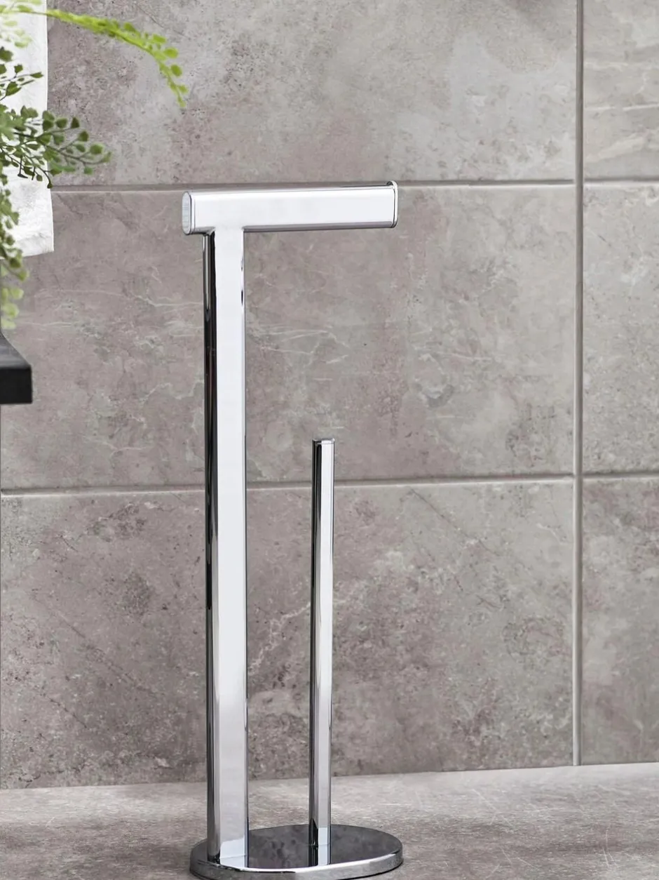 Next Chrome Oslo Toilet Roll Holder Hot
