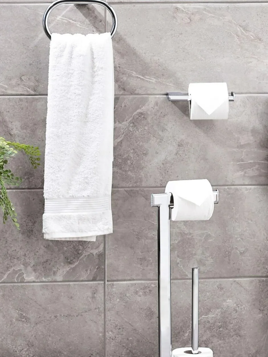 Next Chrome Oslo Toilet Roll Holder Hot