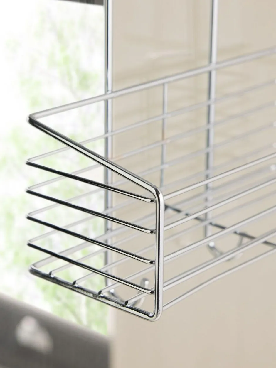 Next Over Door Three Tier Shower Caddy Chrome