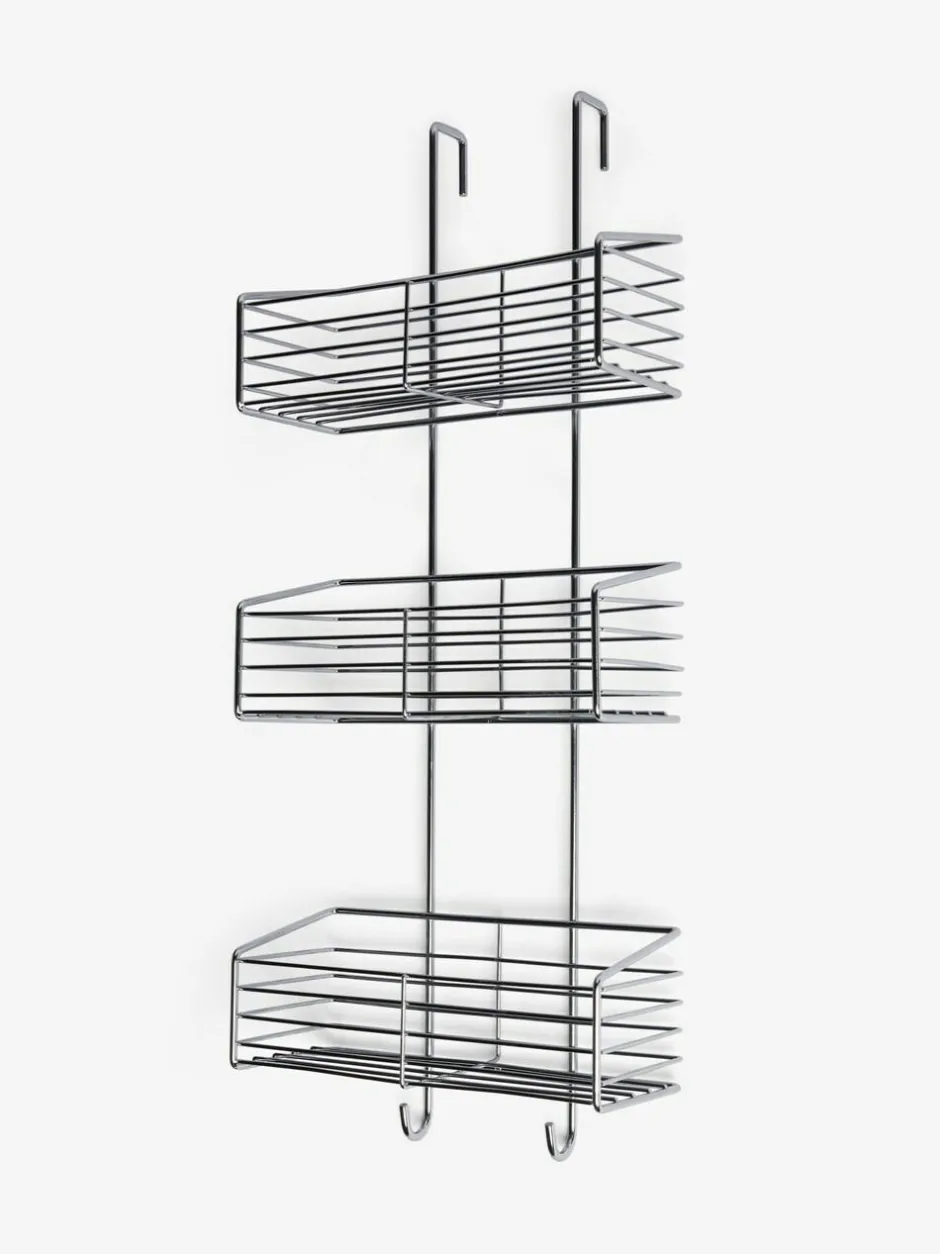 Next Over Door Three Tier Shower Caddy Chrome