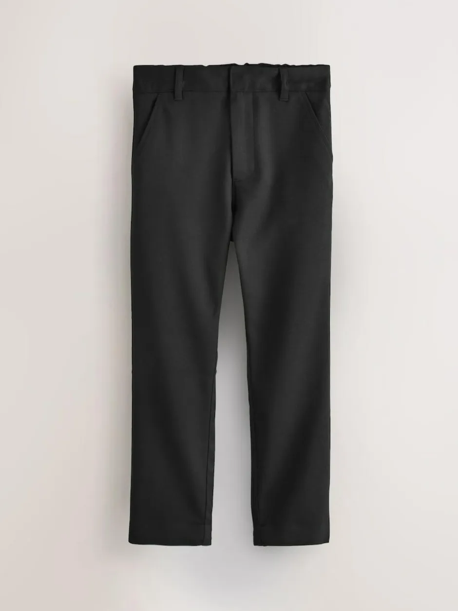 Clarks 2 Pack Regular Fit Fastening School Trousers Black Clearance