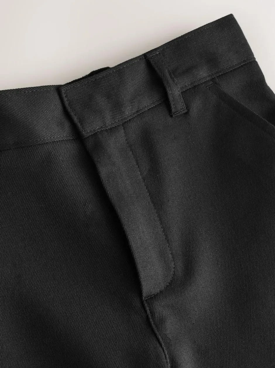 Clarks 2 Pack Regular Fit Fastening School Trousers Black Clearance