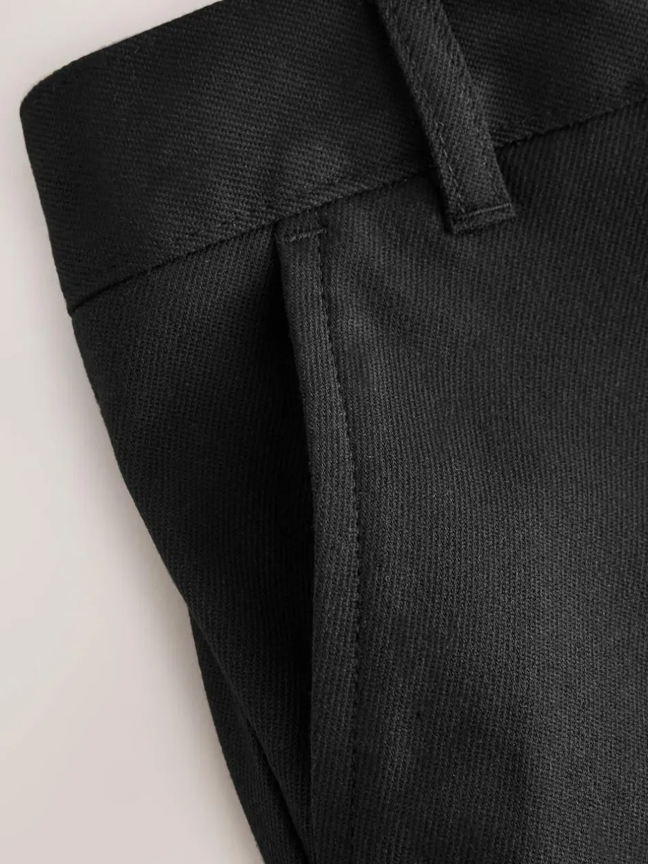 Clarks 2 Pack Regular Fit Fastening School Trousers Black Clearance