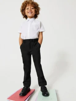 Clarks Black Fastened School Trousers with Stretch Discount